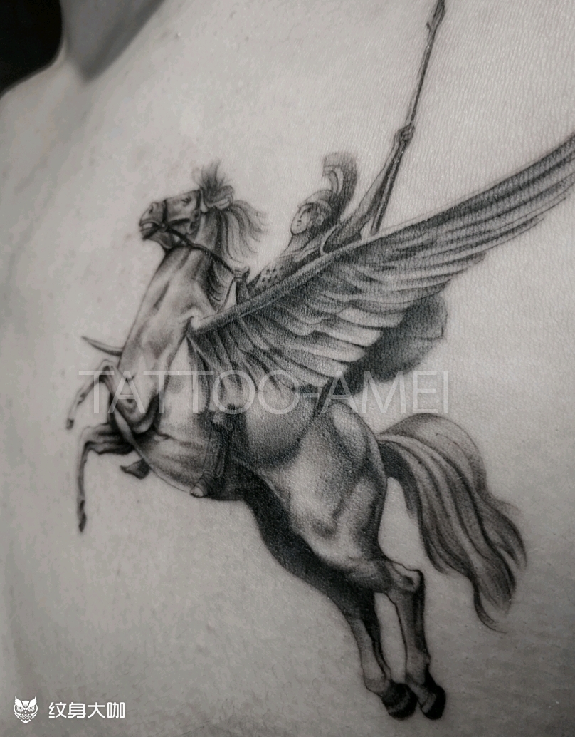 骑士_纹身图案手稿图片_ame!的纹身作品集