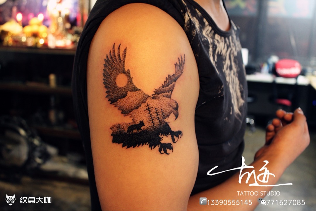 点刺鹰_纹身图案手稿图片_古迹的纹身作品集