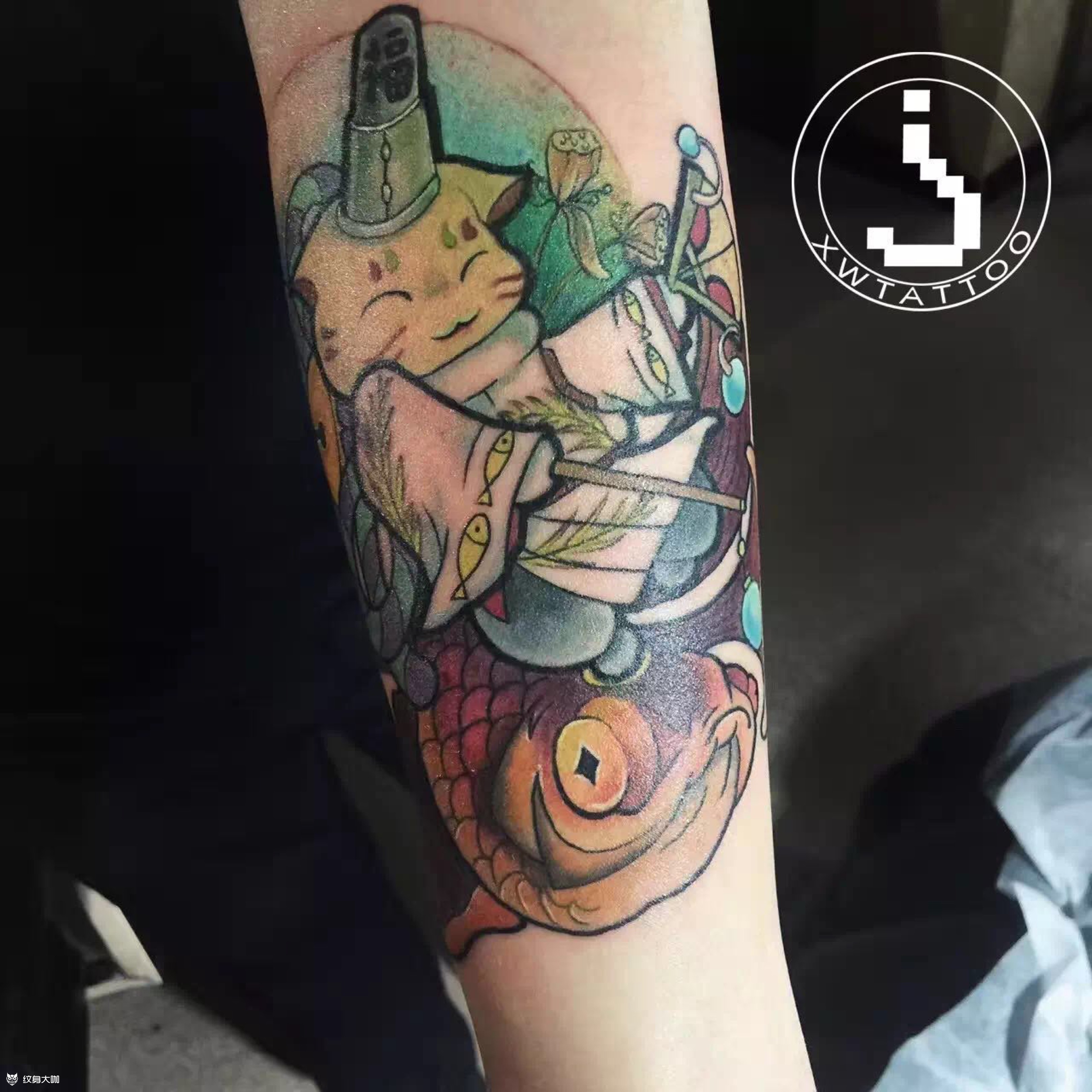 日式惠比寿_纹身图案手稿图片_想无的纹身作品集