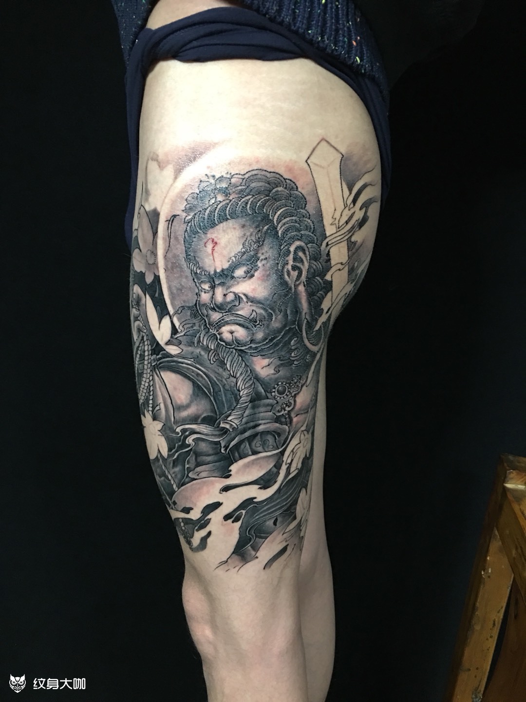 不动明王_纹身图案手稿图片_洛阳午夜的纹身作品集