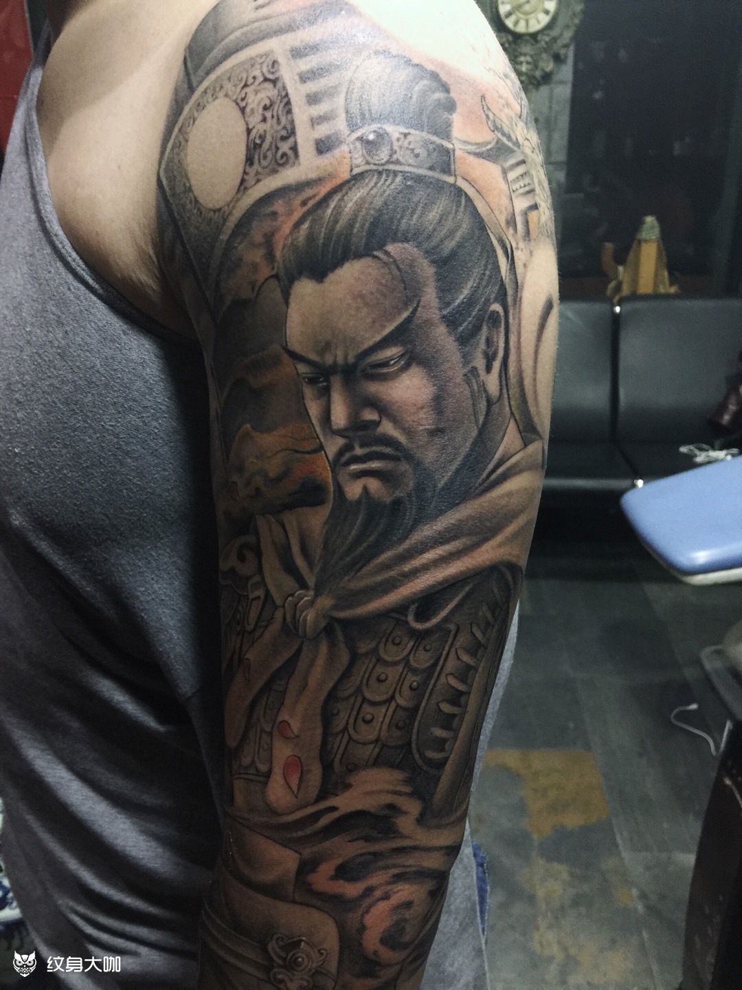 刘备_纹身图案手稿图片_老牛的纹身作品集