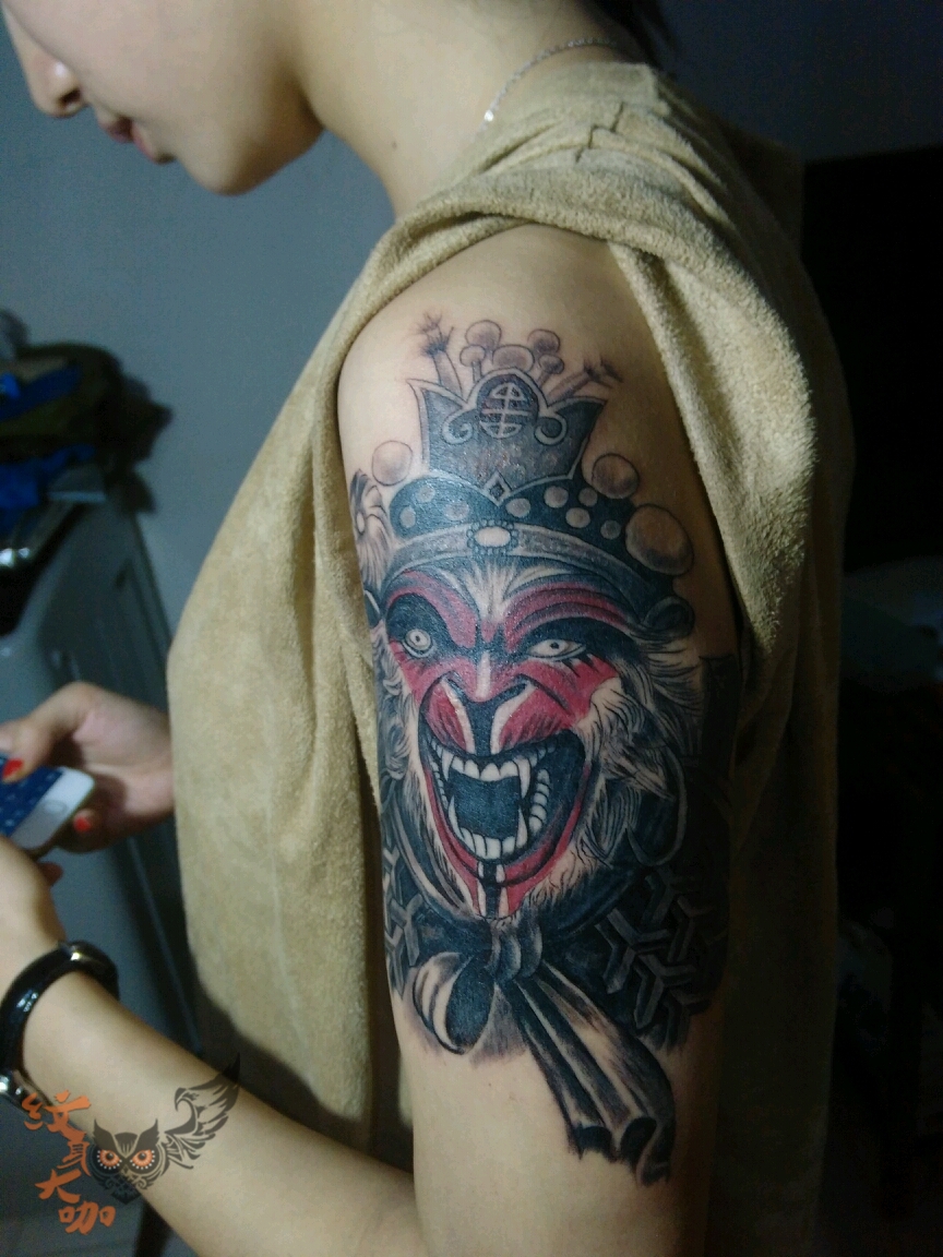 美猴王_纹身图案手稿图片_大军哥哥的纹身作品集