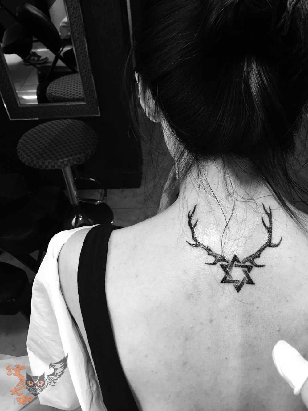 鹿角六芒星_纹身图案手稿图片_李卫斌的纹身作品集