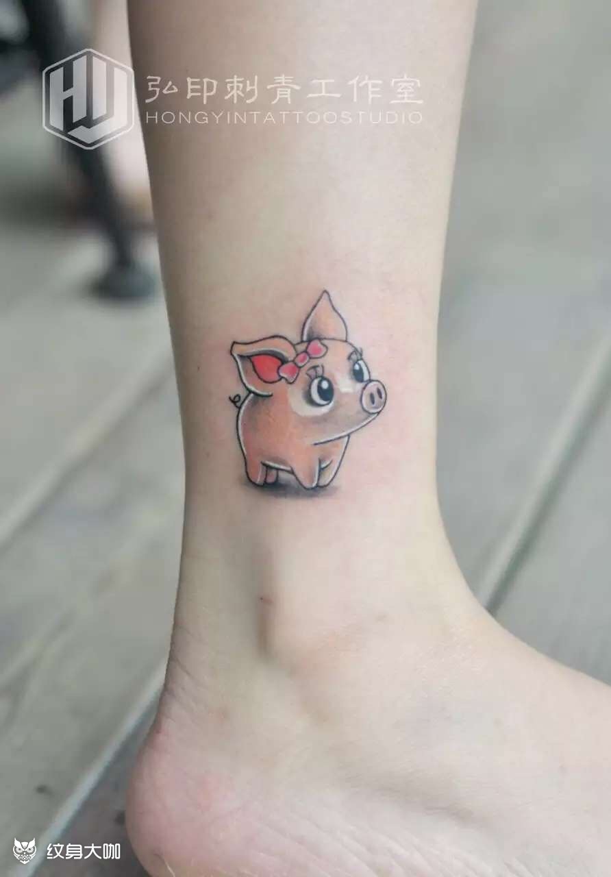 小猪_纹身图案手稿图片_陈仙兴的纹身作品集