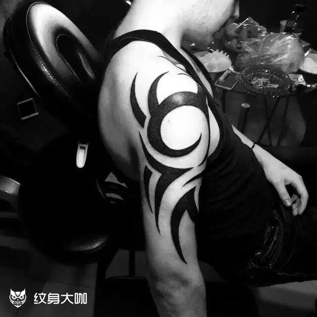 今日工作图腾臂完成!_纹身图案手稿图片_花刺的纹身作品集