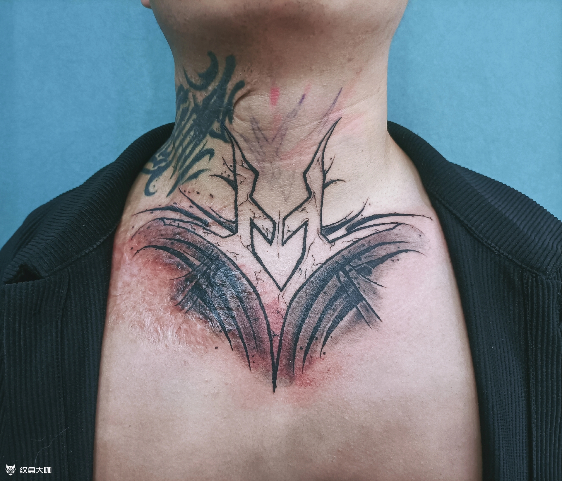花脖子_纹身图案手稿图片_dadada龙的纹身作品集
