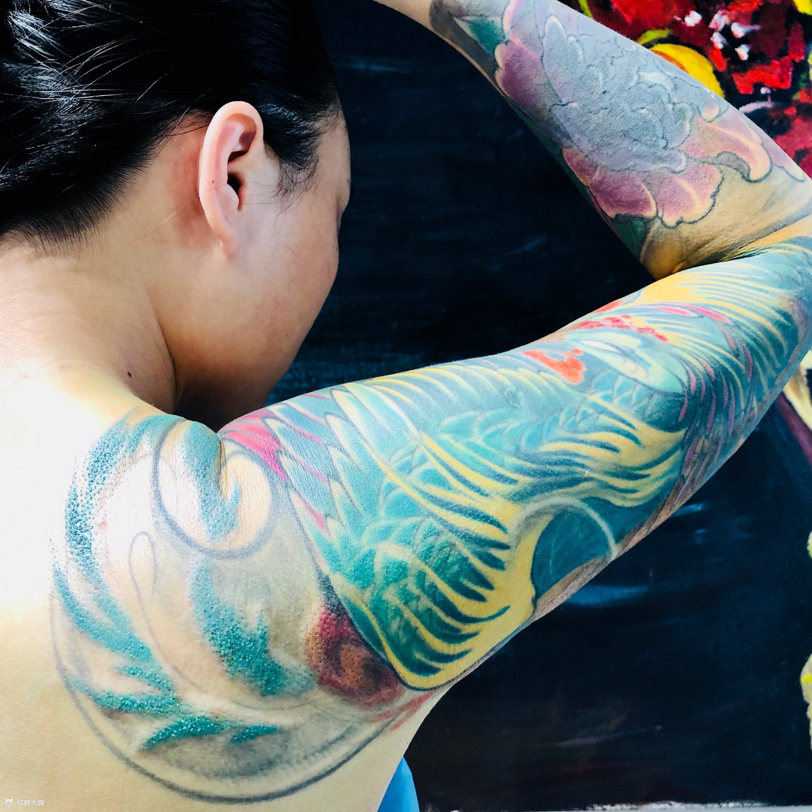 女生花臂_纹身图案手稿图片_王磊的纹身作品集