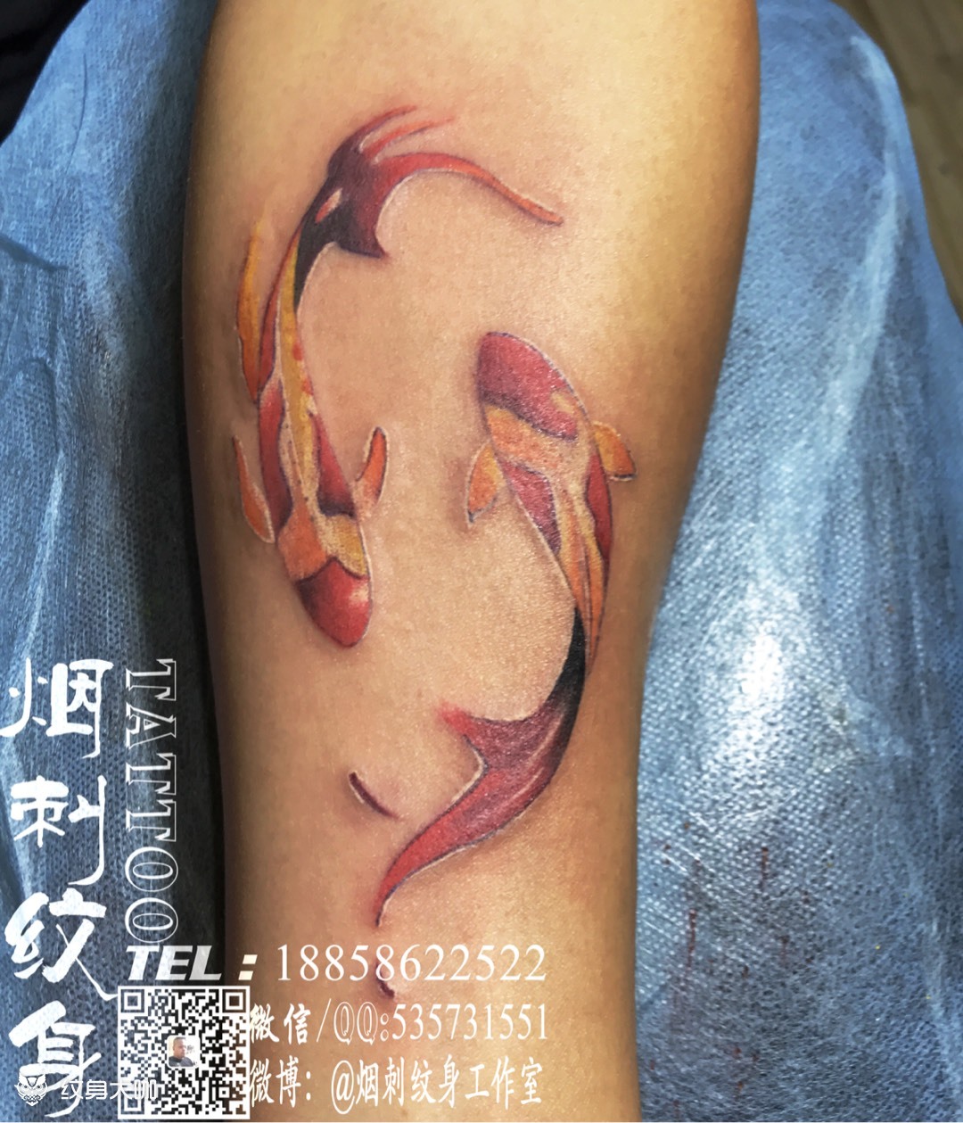 斗鱼_纹身图案手稿图片_应杰的纹身作品集