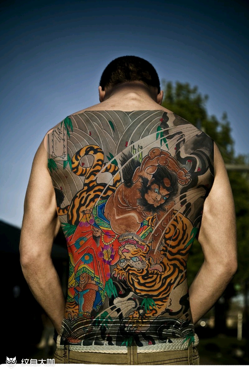 自画手稿,水浒人物之天伤星行者_纹身图案手稿图片_花木的纹身作品集