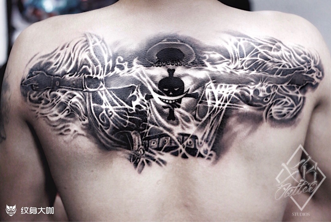 艾斯_纹身图案手稿图片_潘文帮的纹身作品集