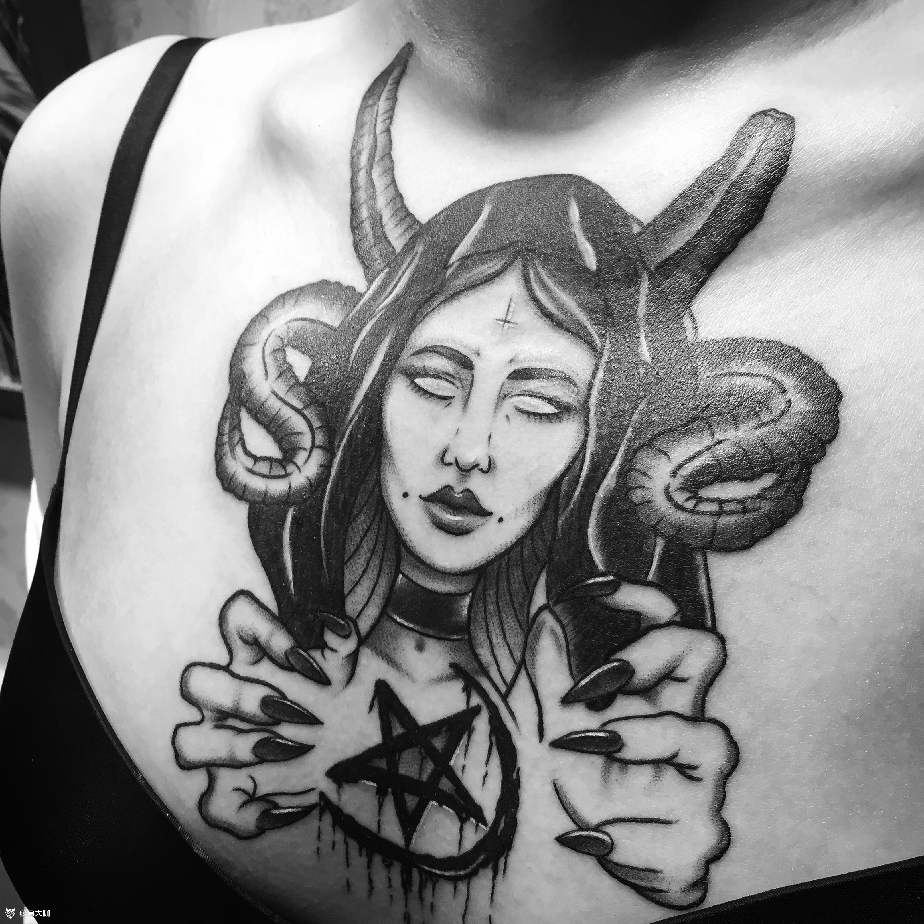 修女_纹身图案手稿图片_囍万纹身inkshop的纹身作品集