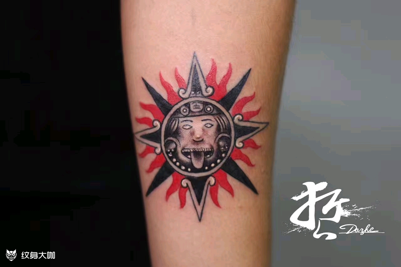 太阳神_纹身图案手稿图片_唐黄的纹身作品集