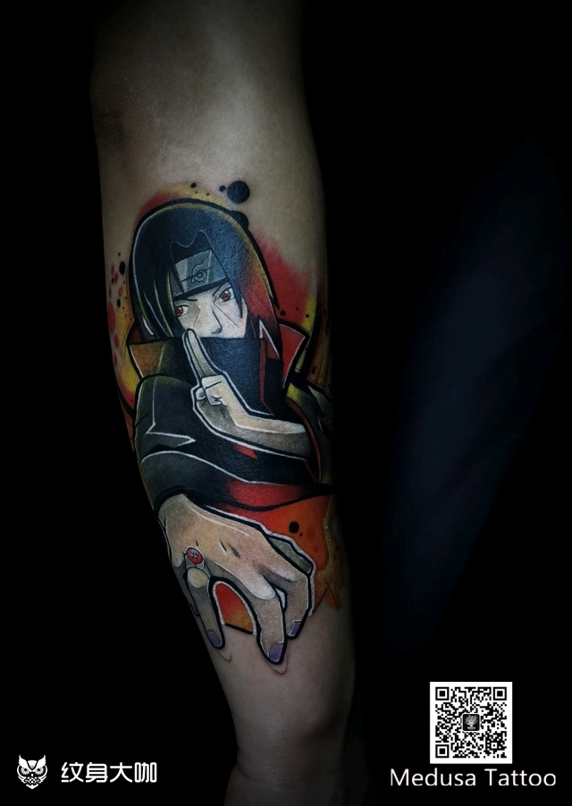 宇智波鼬_纹身图案手稿图片_夏逢均的纹身作品集