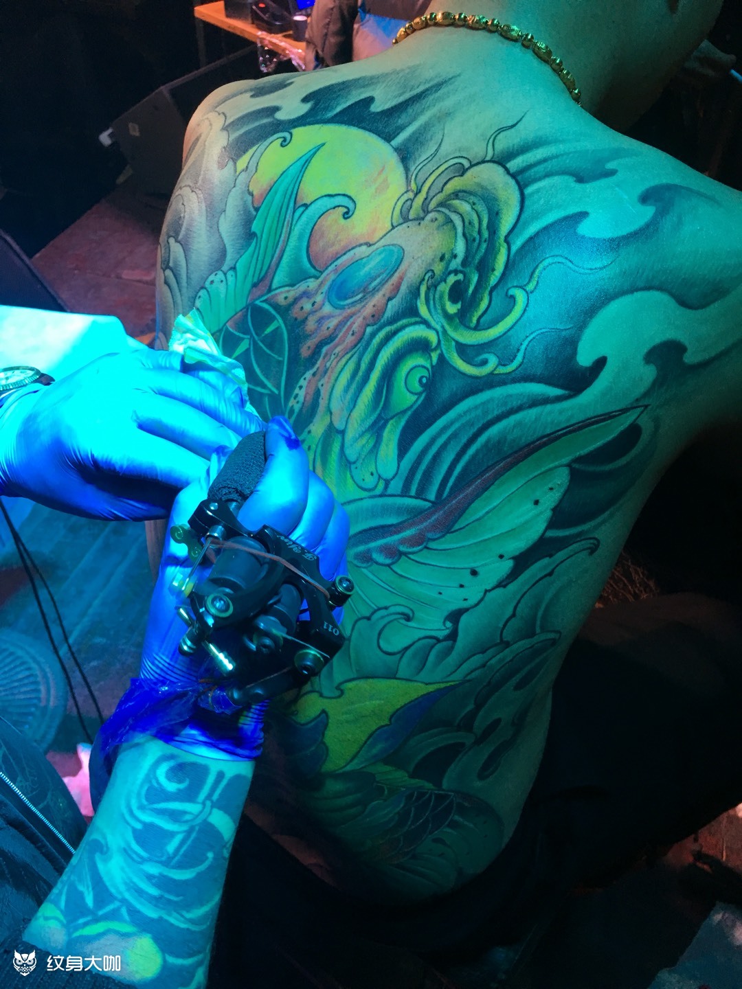 彩色招财鲤鱼_纹身图案手稿图片_杨明的纹身作品集