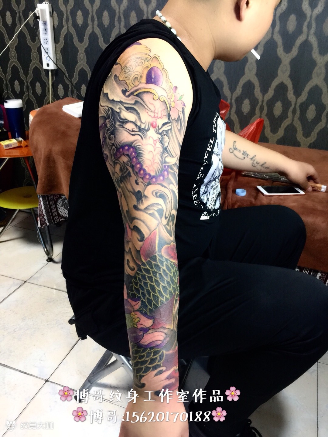 覆盖,花臂_纹身图案手稿图片_孙博的纹身作品集