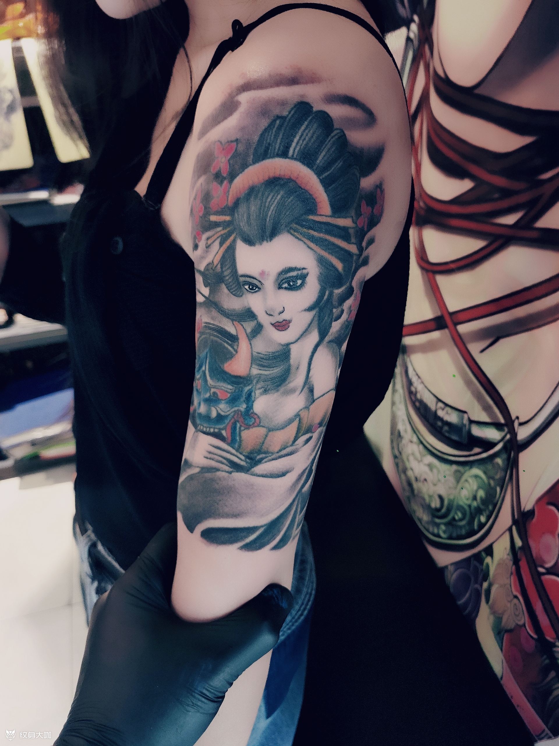 艺伎_纹身图案手稿图片_王志勇的纹身作品集
