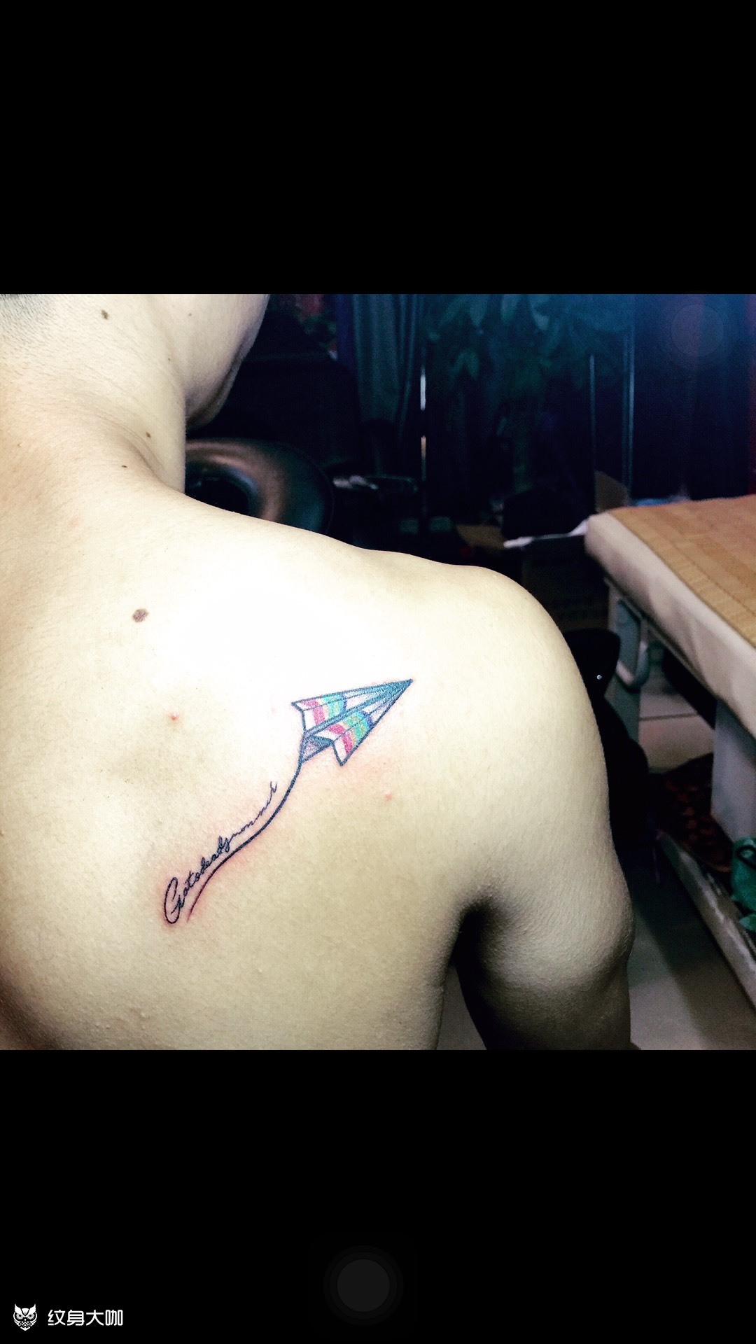 纸飞机_纹身图案手稿图片_攀攀的纹身作品集
