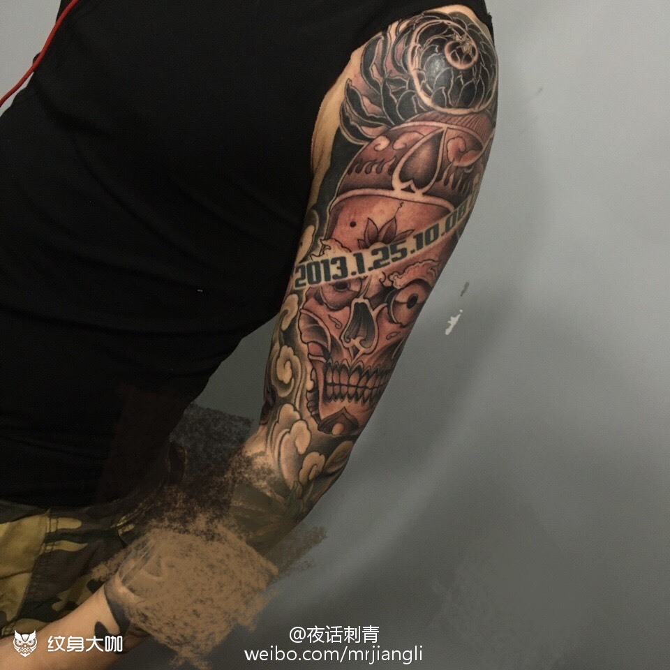 上臂嘎巴拉_纹身图案手稿图片_江立的纹身作品集