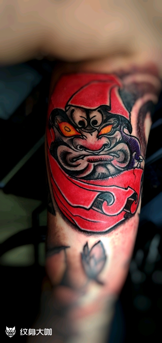 大臂内测达摩蛋_纹身图案手稿图片_彭刚的纹身作品集