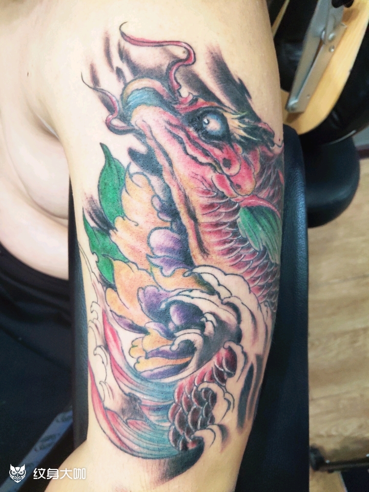 鳌鱼_纹身图案手稿图片_峰哥的纹身作品集
