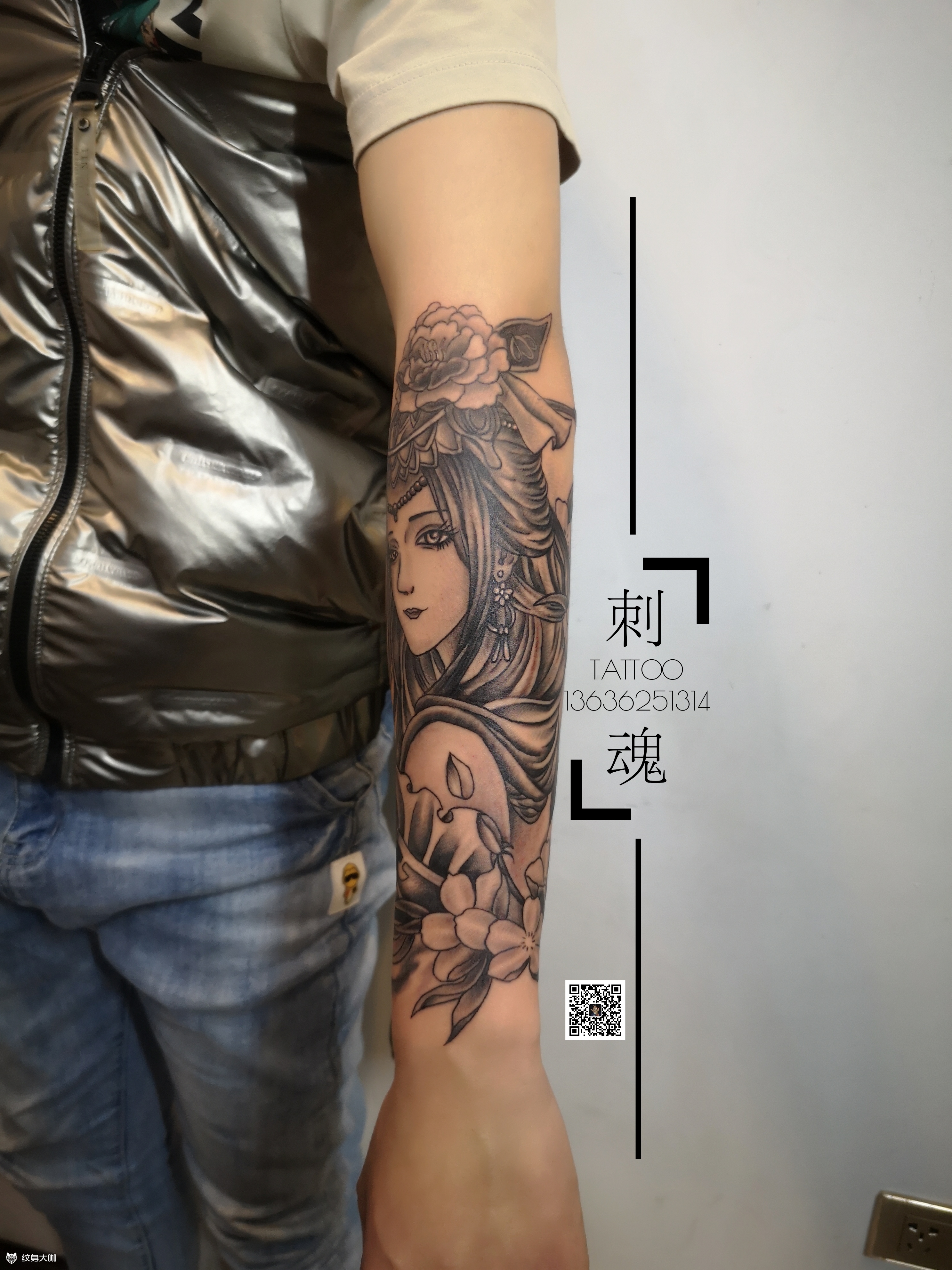 小臂艺伎_纹身图案手稿图片_谭昌武的纹身作品集