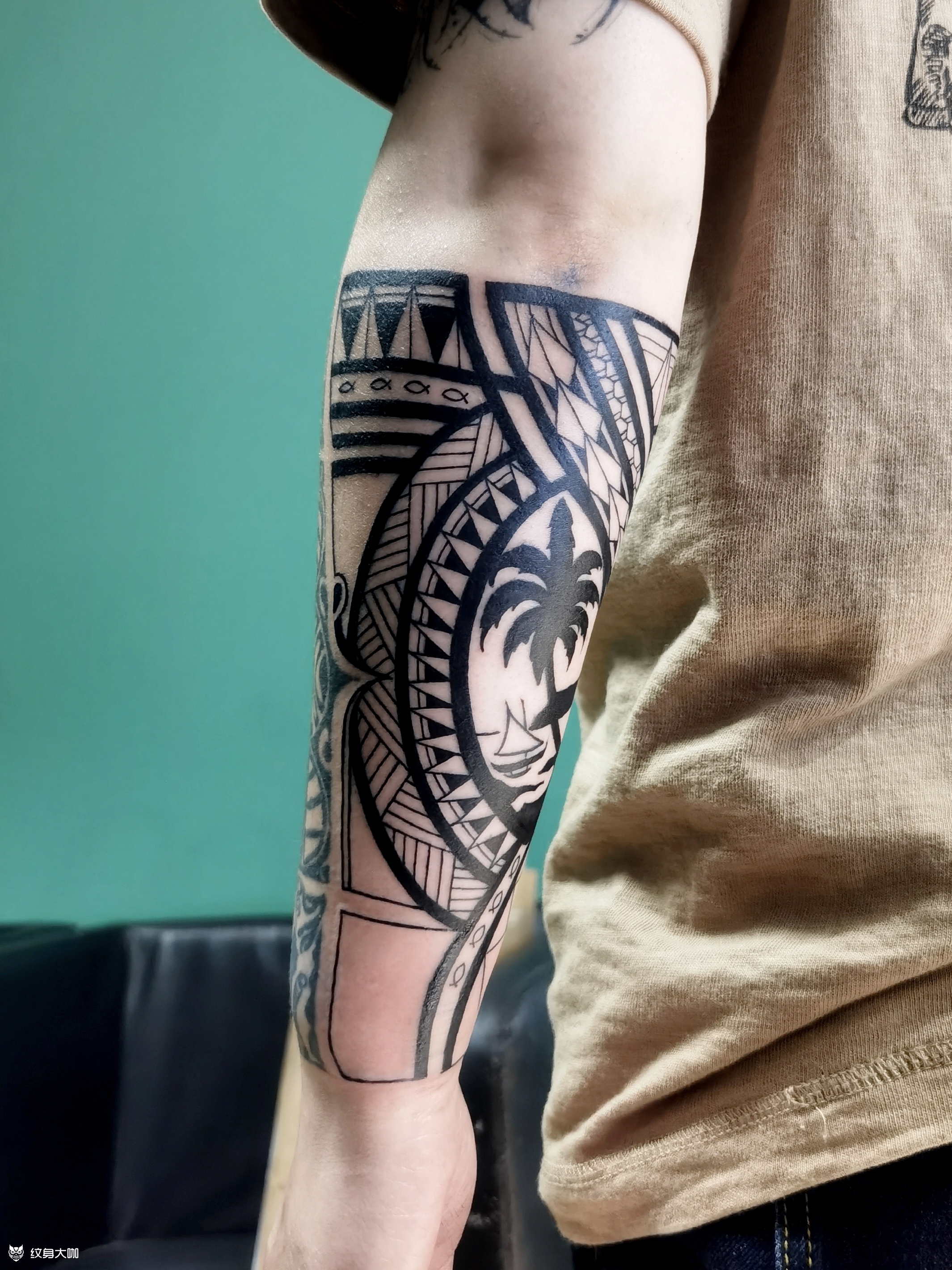 图腾包小臂进度90%……椰子_纹身吧社区 - 纹身大咖