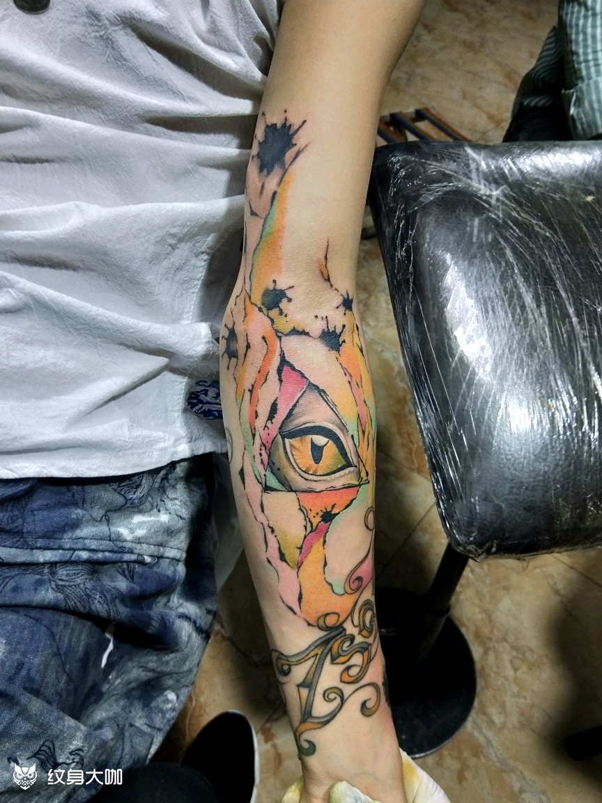 三眼_纹身图案手稿图片_刘二峰的纹身作品集