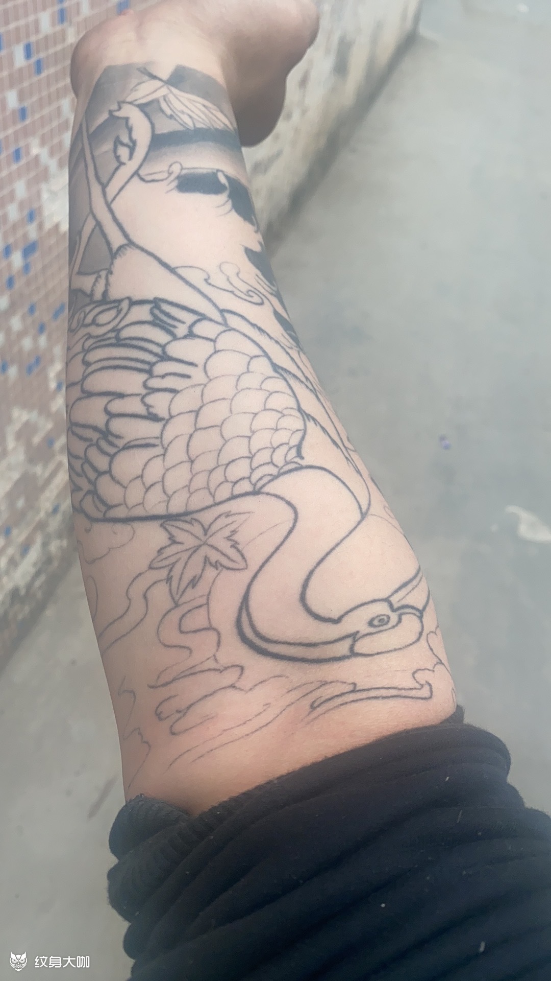 想重新喷雾 修改一下半臂 你好_纹身吧社区 - 纹身大咖