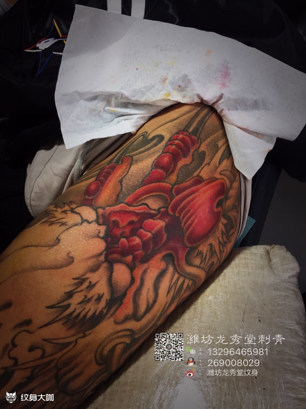 花腿龙 盘腿龙_纹身图案手稿图片_阿宝的纹身作品集