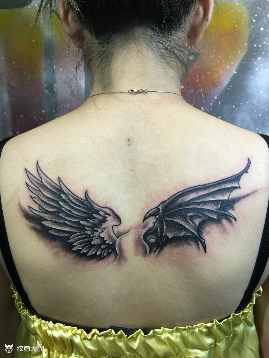 魔鬼天使翼_纹身图案手稿图片_庄子峰的纹身作品集