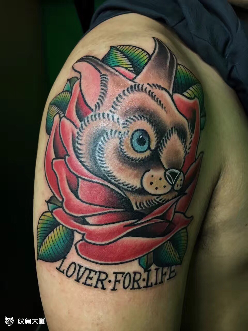 大臂美式风格兔子_纹身图案手稿图片_廿一的纹身作品集