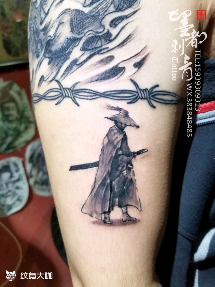 剑客_纹身图案手稿图片_墨者tattoo的纹身作品集