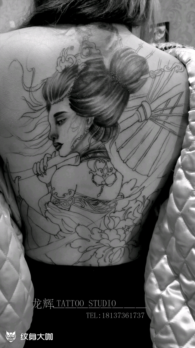 艺妓_纹身图案手稿图片_龙辉的纹身作品集