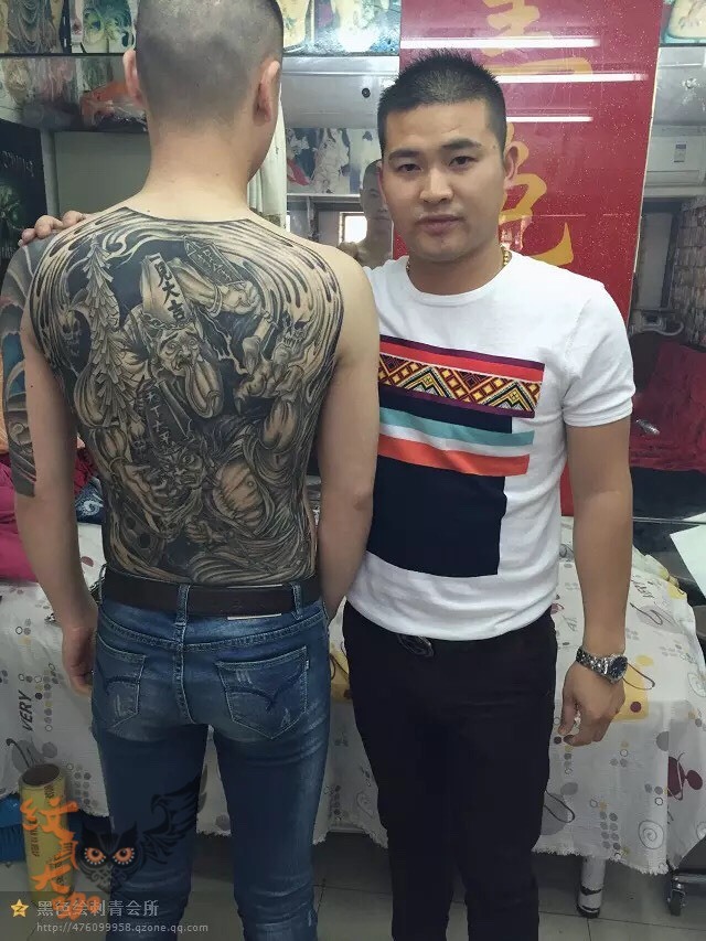 黑白无常_纹身图案手稿图片_黑色绘刺青的纹身作品集