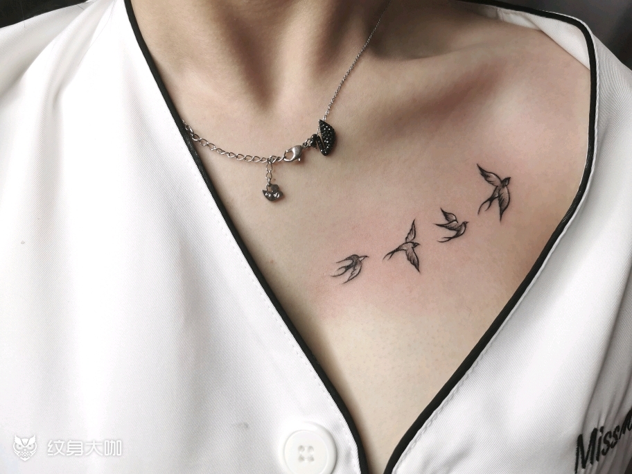 南燕海燕燕子_纹身图案手稿图片_粟波波的纹身作品集