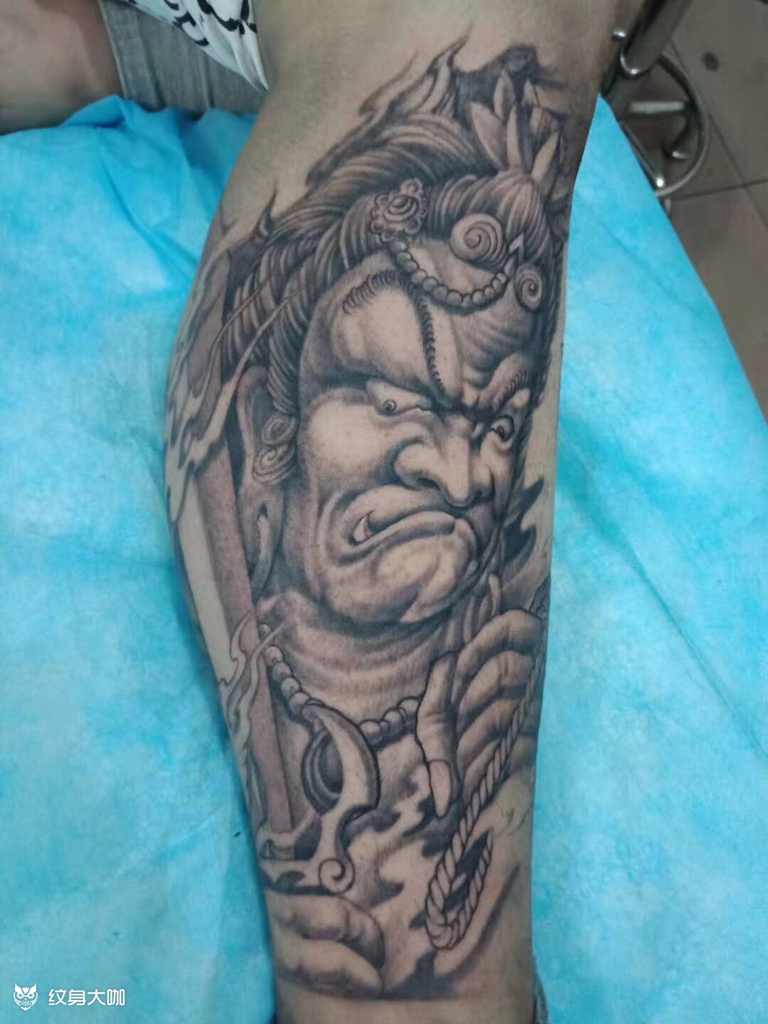 不动明王_纹身图案手稿图片_语泽的纹身作品集