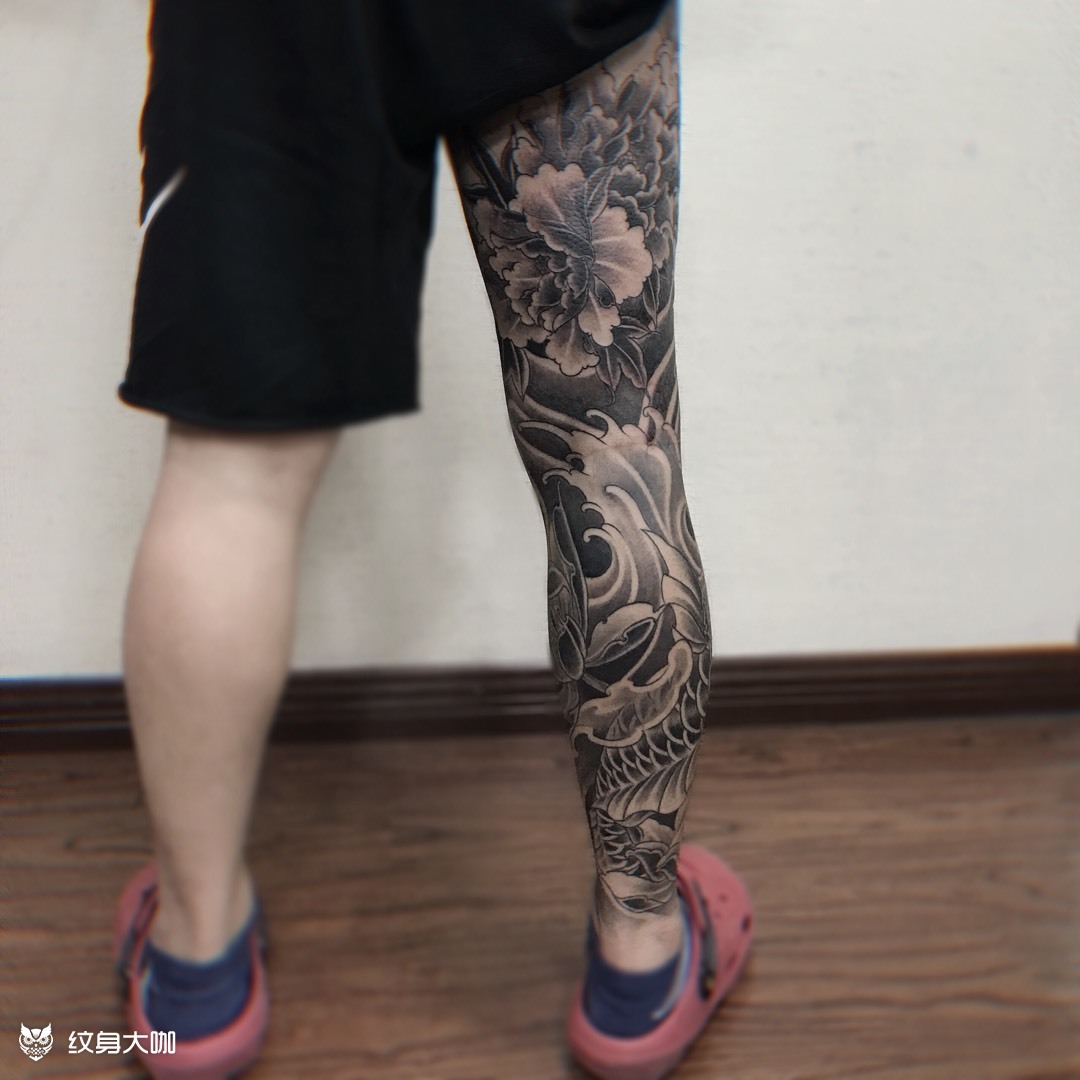 花腿_纹身图案手稿图片_沙杰的纹身作品集