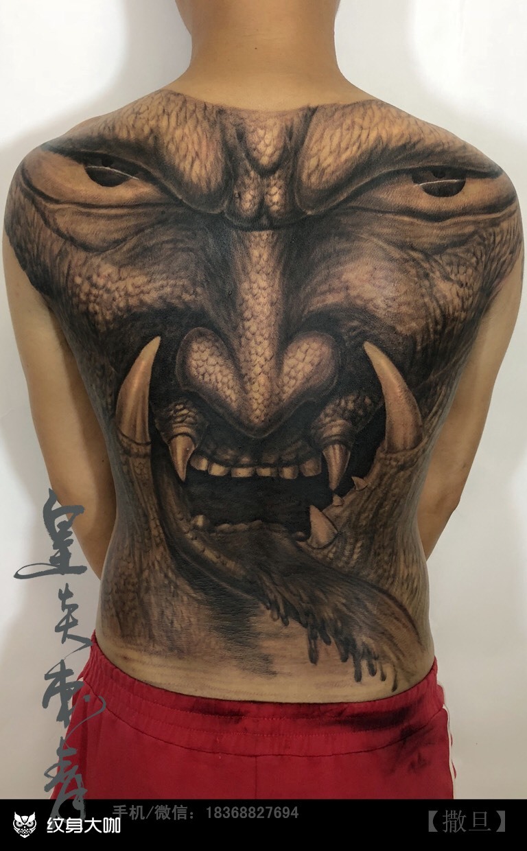 撒旦_纹身图案手稿图片_樊红星的纹身作品集