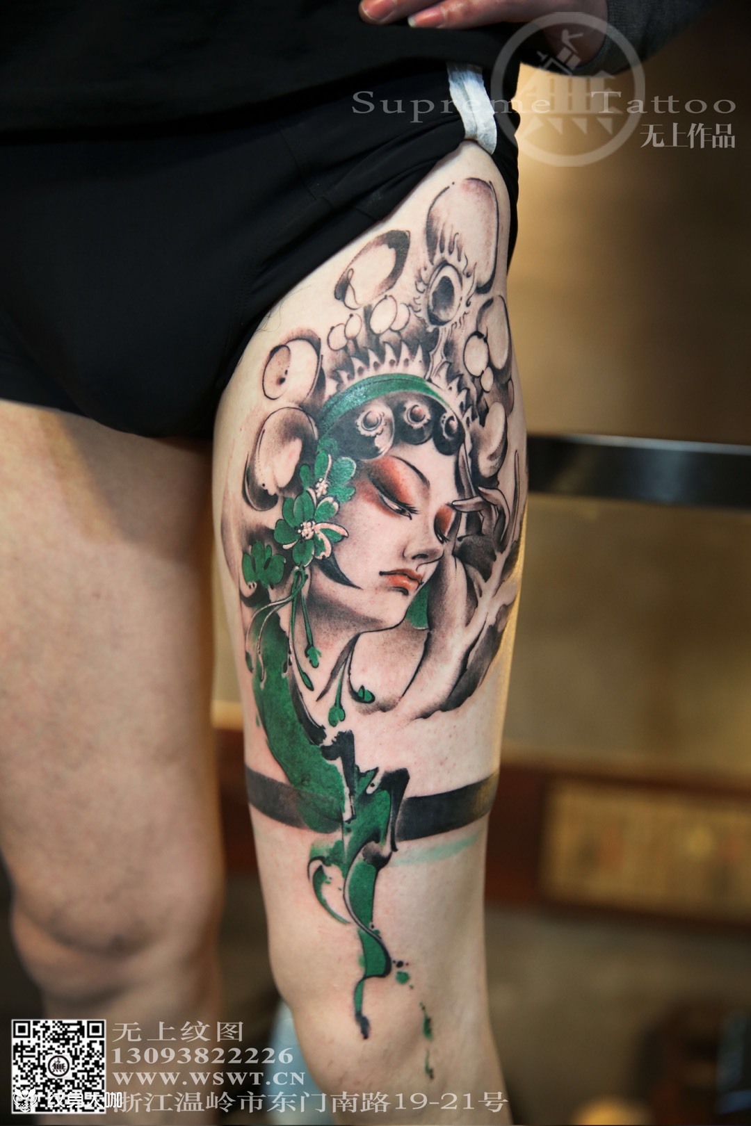 青衣_纹身图案手稿图片_无上的纹身作品集