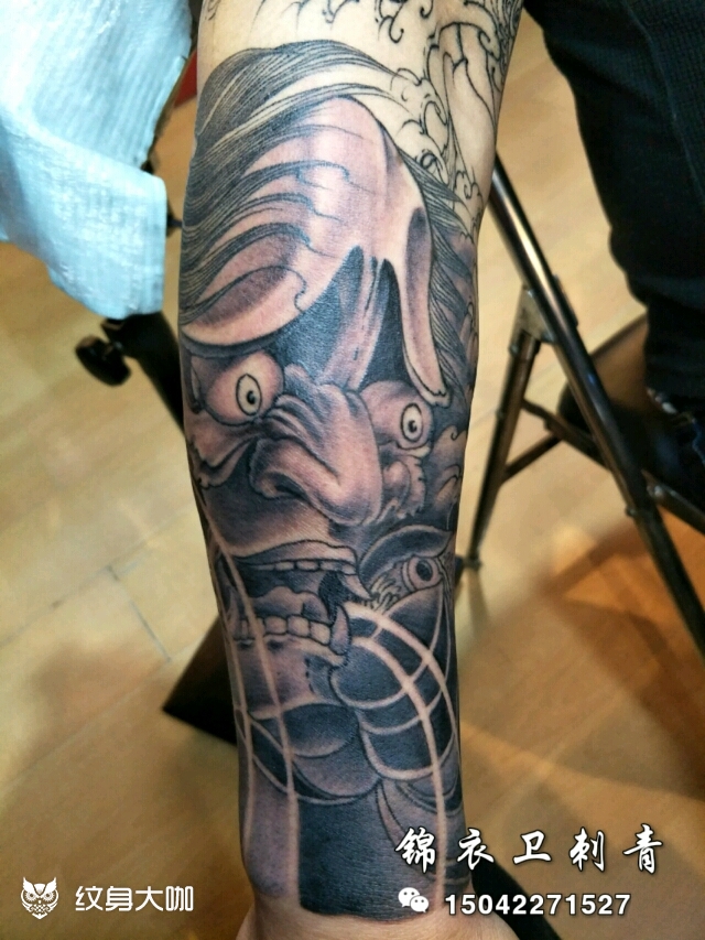 花臂未完成_纹身图案手稿图片_鸿瑞的纹身作品集