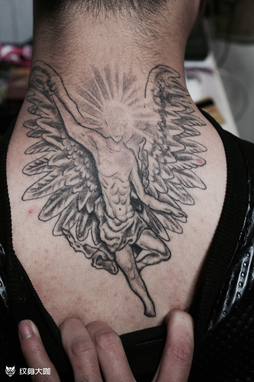 天使_纹身图案手稿图片_文哥的纹身作品集