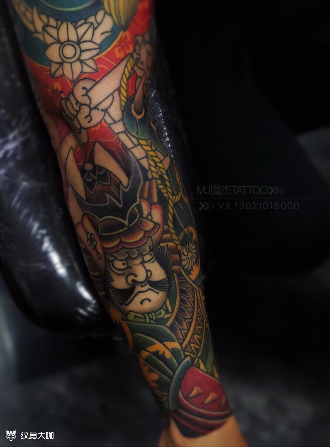 花臂武士_纹身图案手稿图片_孙剑的纹身作品集