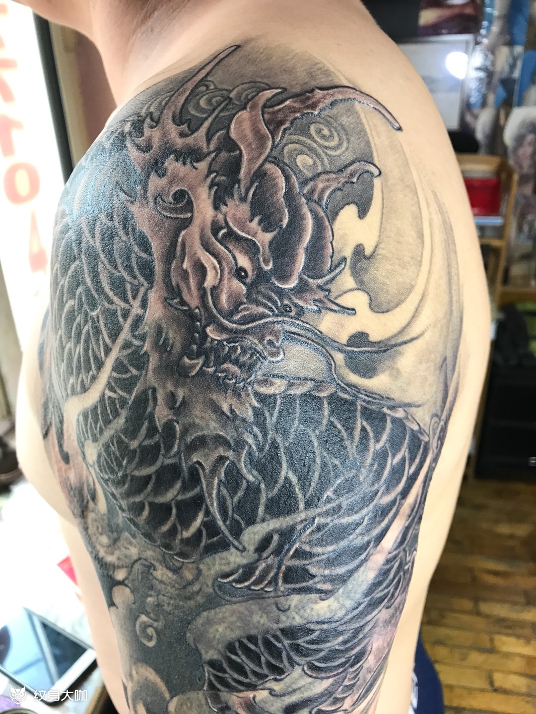 麒麟覆盖_纹身图案手稿图片_俊成的纹身作品集
