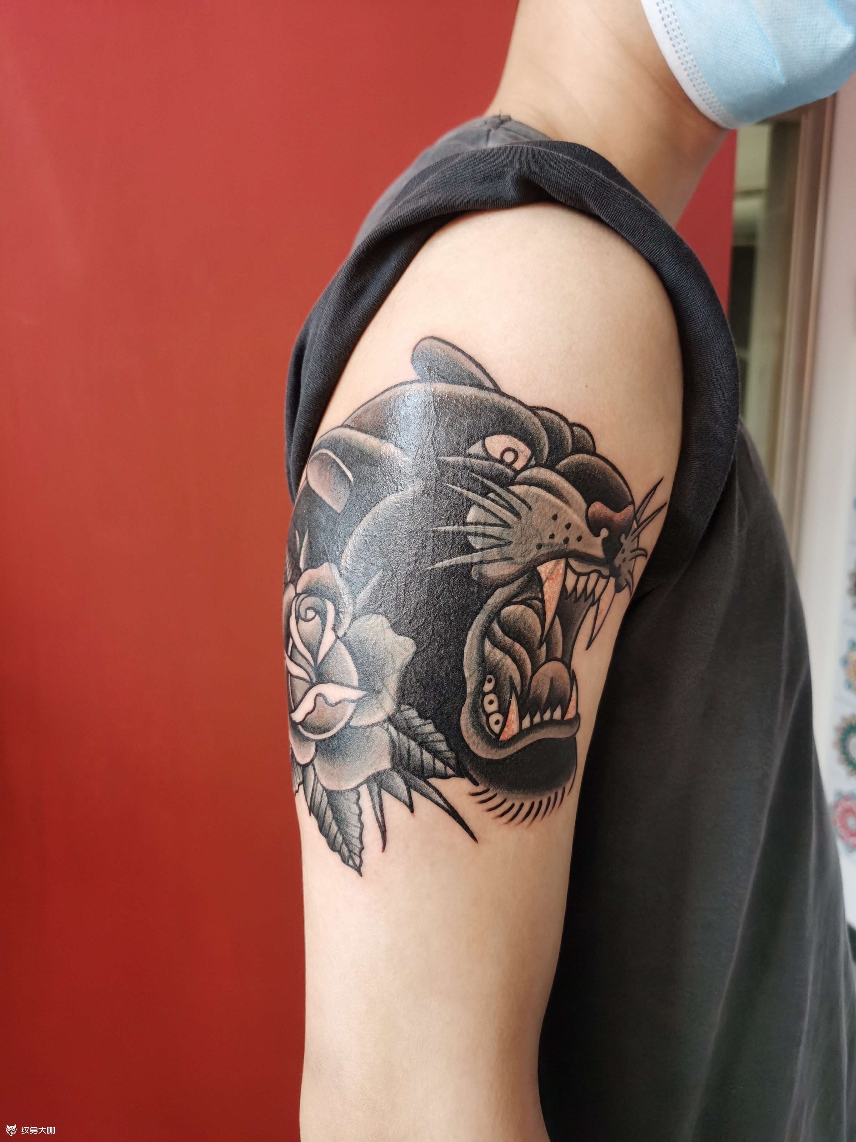 old school 黑豹遮盖_纹身吧社区 - 纹身大咖