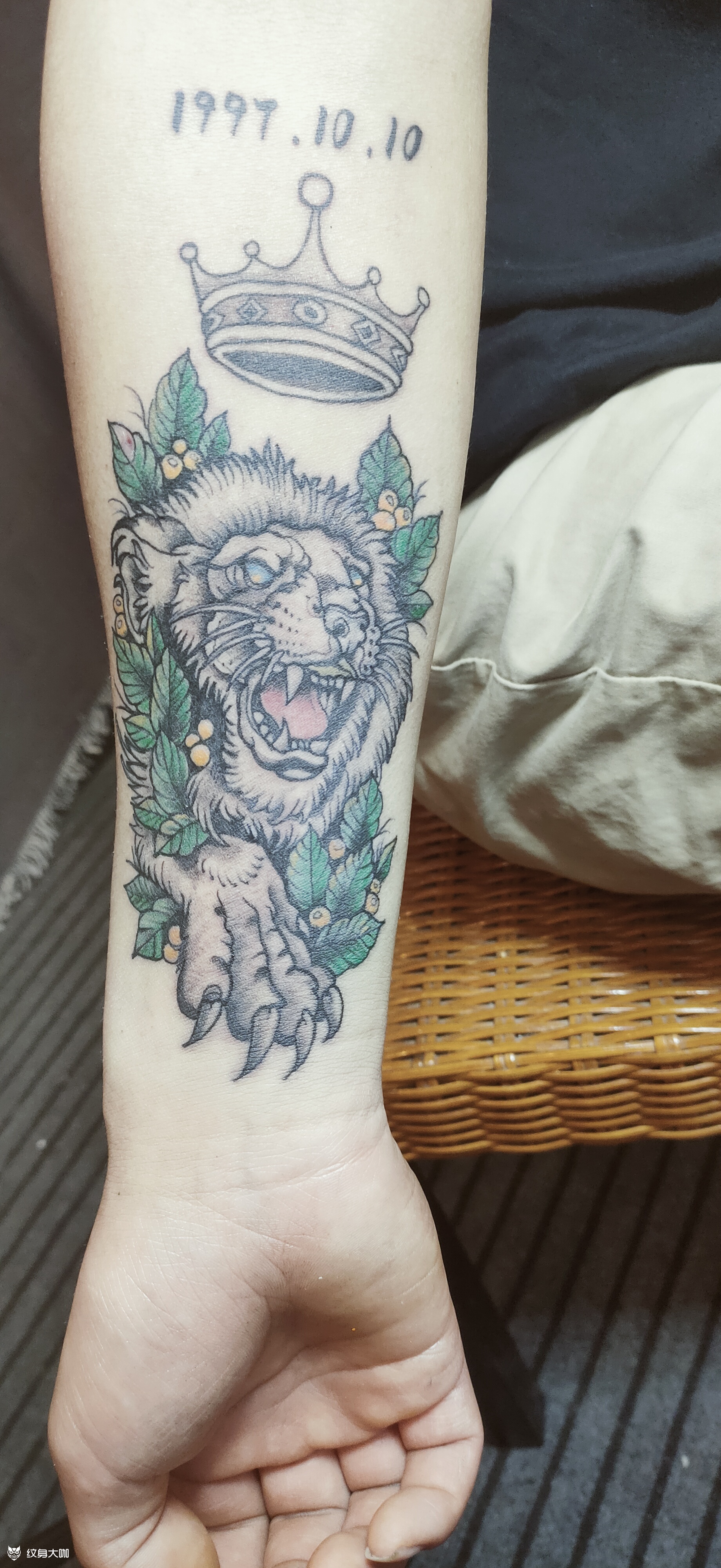 小狮子一枚_纹身图案手稿图片_周龙的纹身作品集