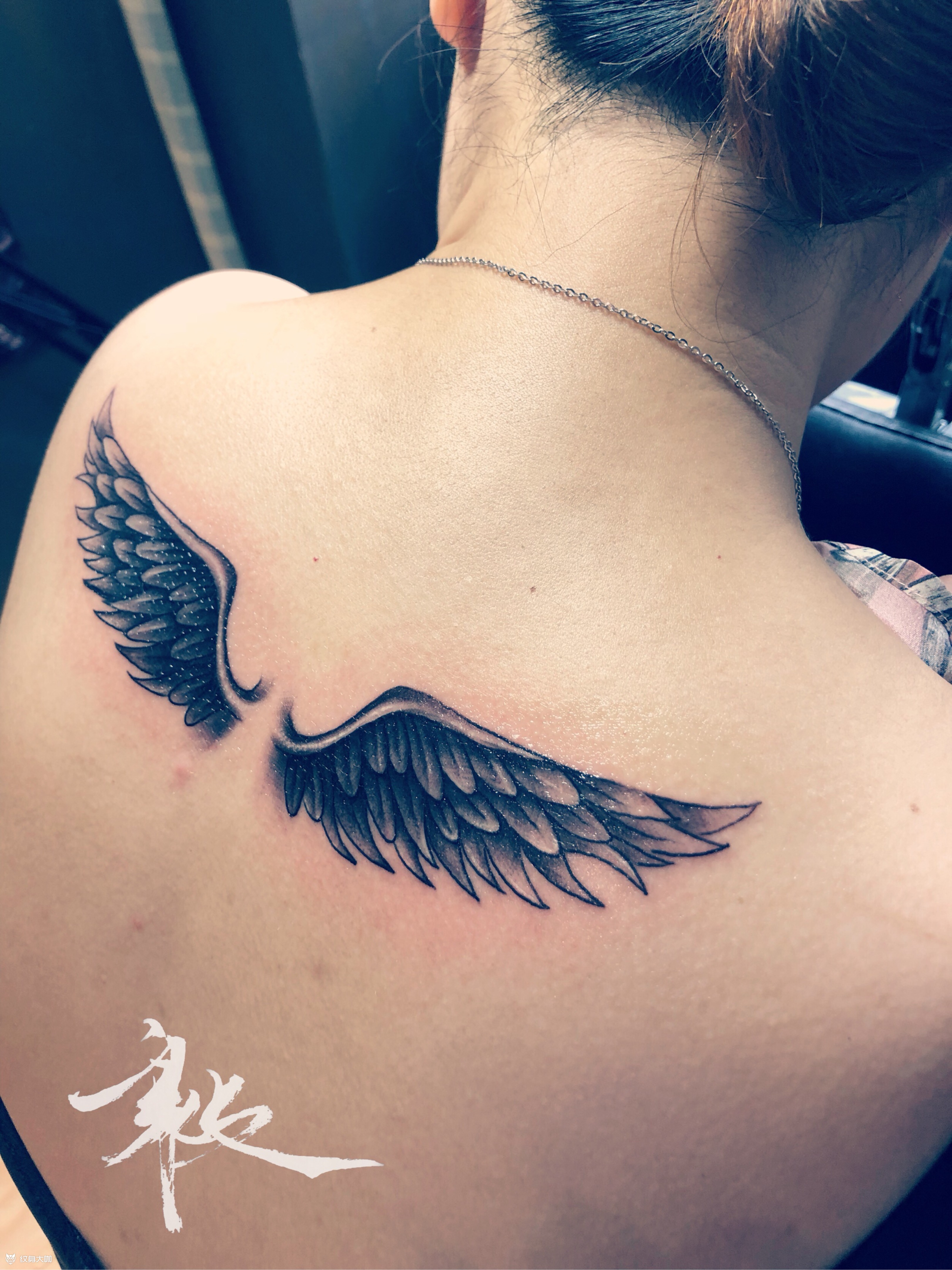 翅膀_纹身图案手稿图片_杜毅的纹身作品集