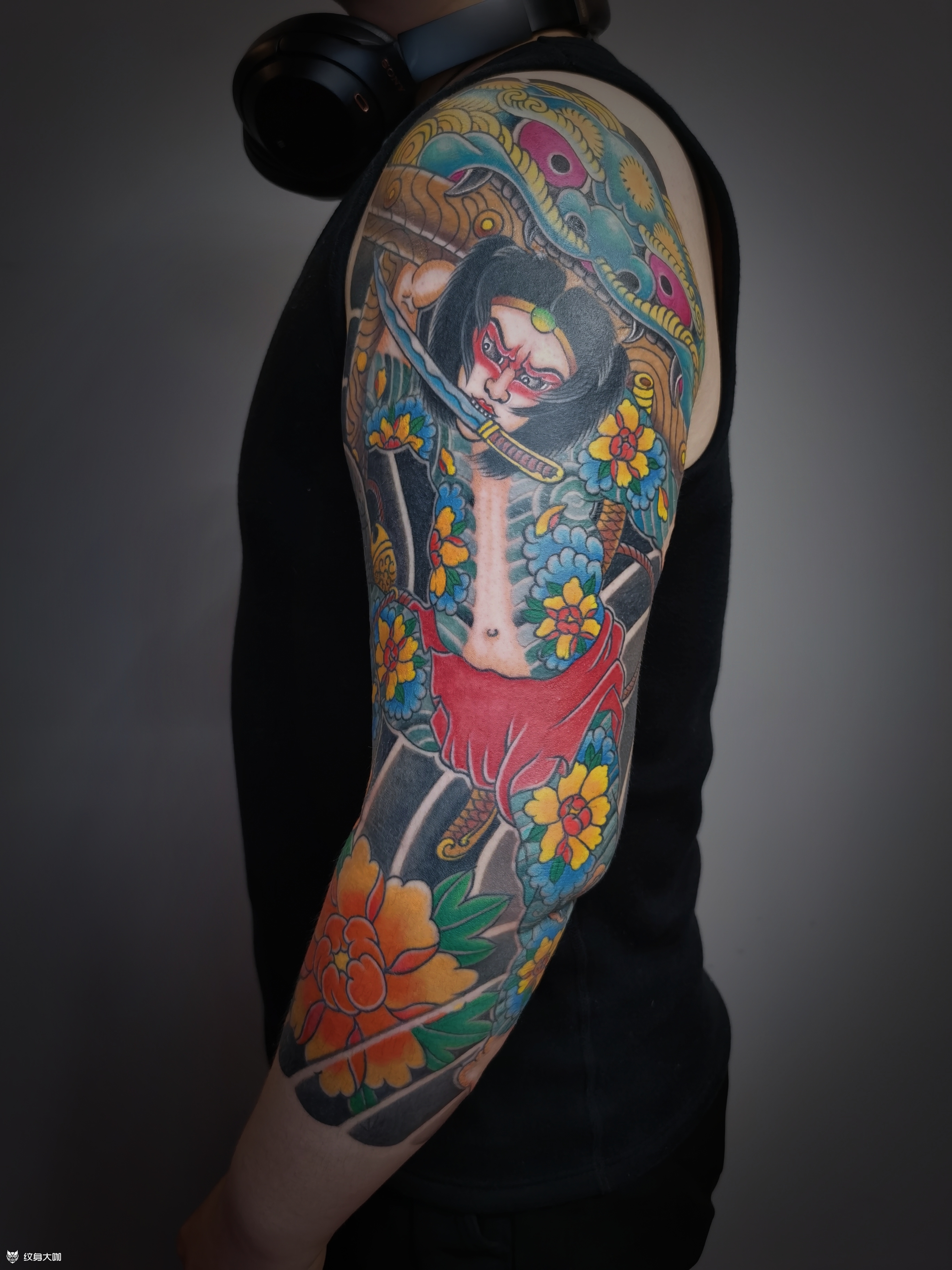 张顺破水门,七分袖完工_纹身图案手稿图片_利刃tattoo的纹身作品集