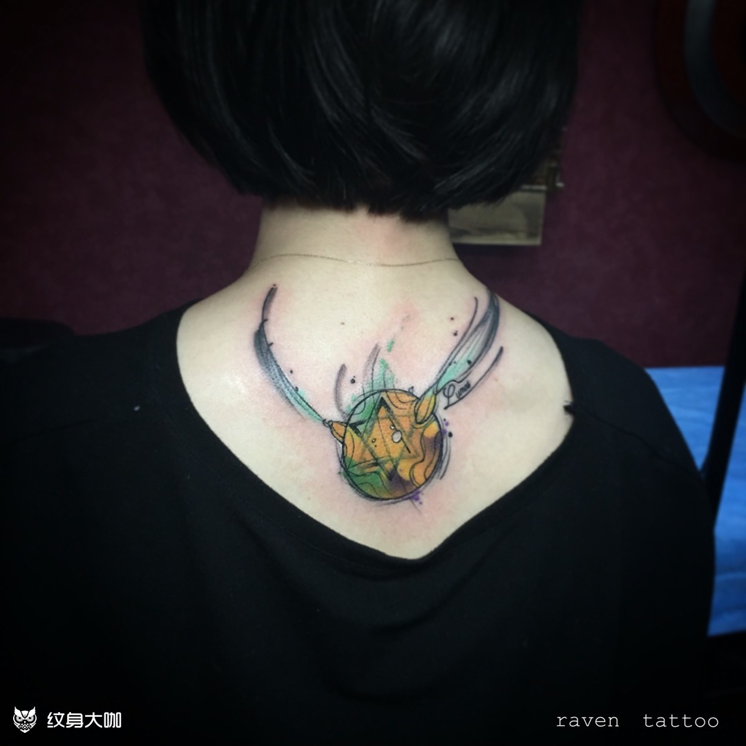 金色飞贼_纹身图案手稿图片_阿超的纹身作品集