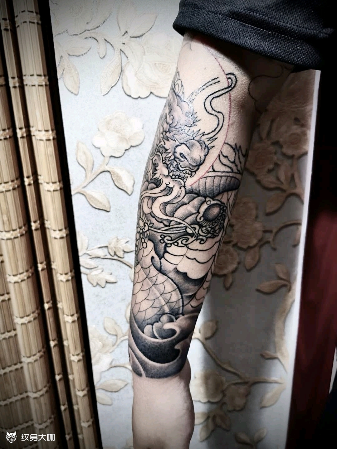 麒麟未完待续_纹身图案手稿图片_乐乐的纹身作品集