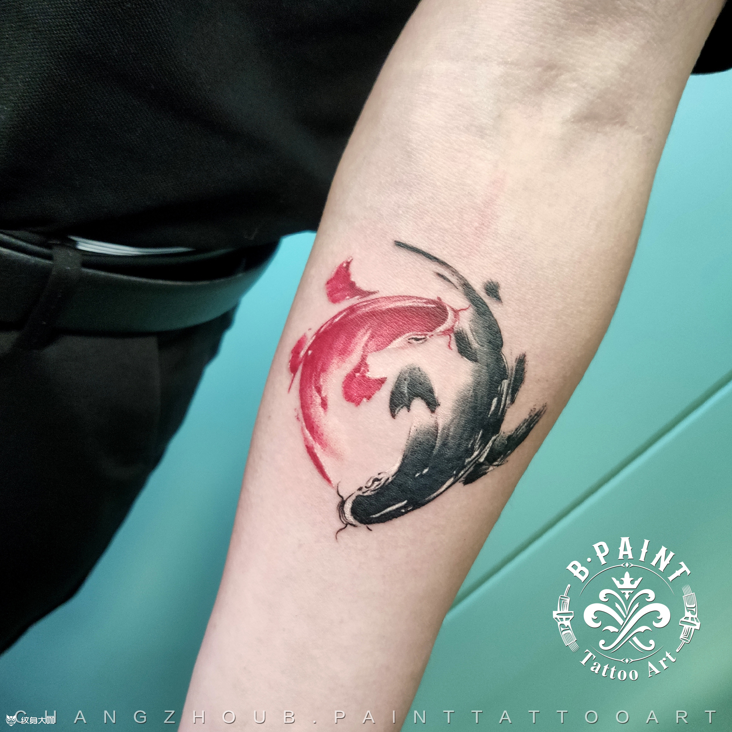 阴阳鱼_纹身图案手稿图片_黑涂-大山的纹身作品集